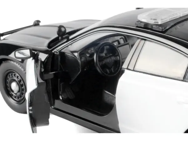 2023 Dodge Charger Pursuit Police Car Black and White "Law Enforcement and Public Service" Series 1/24 Diecast Model Car by Motormax #2