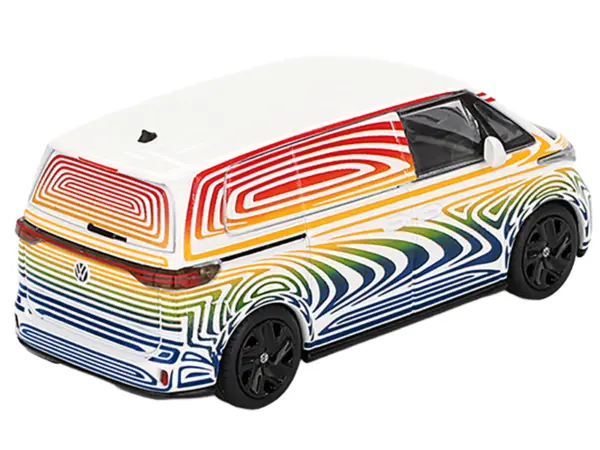Volkswagen ID. Buzz Van Prototype "Rainbow" Limited Edition 1/64 Diecast Model Car by Mini GT #3
