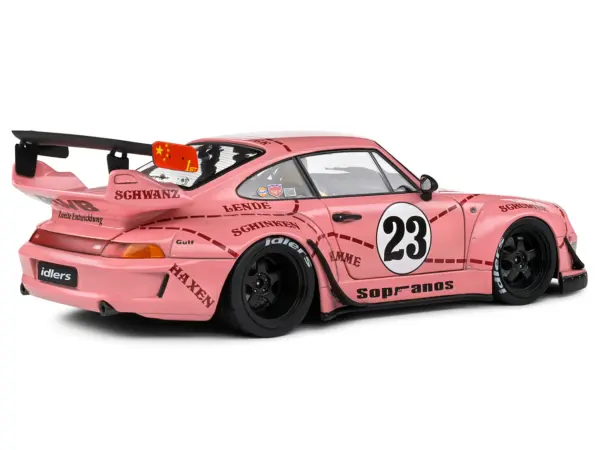 2020 RWB Bodykit #23 "Pink Pig" Pink with Graphics 1/18 Diecast Model Car by Solido #4