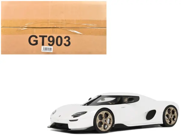 2024 Koenigsegg CC850 Crystal White 1/18 Model Car by GT Spirit #1