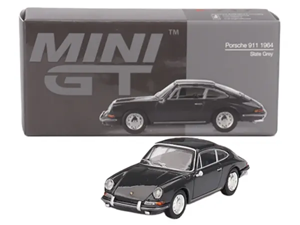 1964 Porsche 911 Slate Gray Limited Edition 1/64 Diecast Model Car by Mini GT #4