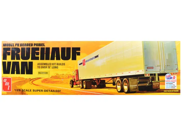 Skill 3 Model Kit Fruehauf FB Beaded Panel Van Trailer 1/25 Scale Model by AMT #1