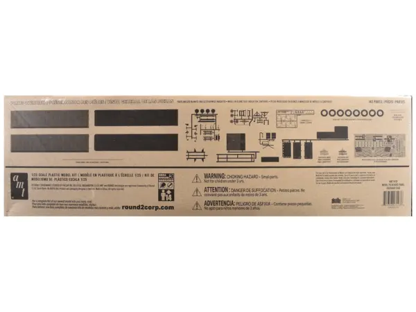 Skill 3 Model Kit Fruehauf FB Beaded Panel Van Trailer 1/25 Scale Model by AMT #4