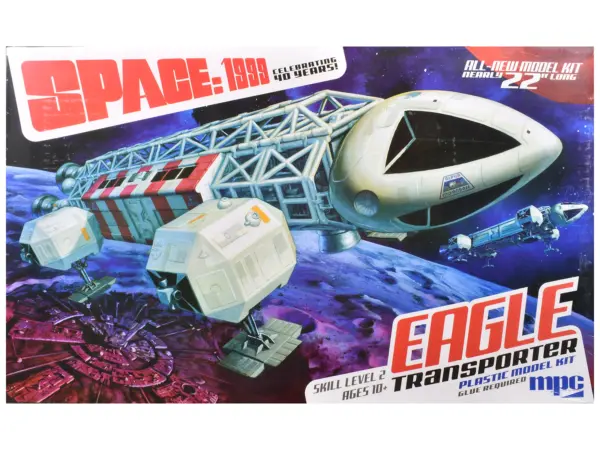 Skill 2 Model Kit Eagle Transporter Spacecraft "Celebrating 40 Years" "Space: 1999" (1975-1977) TV Series 1/48 Scale Model by MPC #1