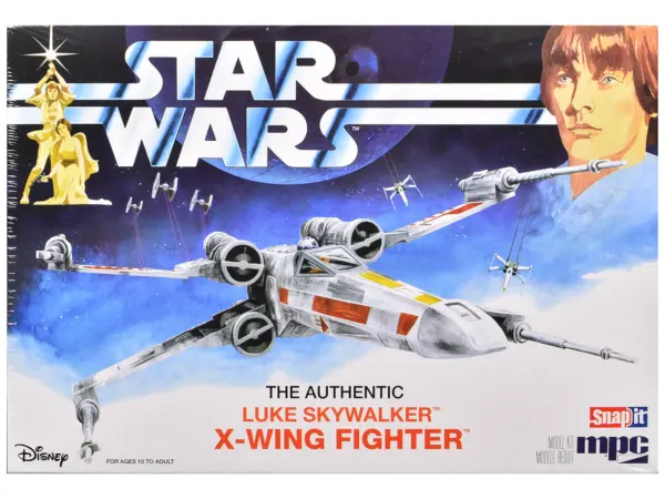 Skill 2 Snap Model Kit Luke Skywalker X-Wing Fighter "Star Wars: A New Hope" (1977) Movie 1/63 Scale Model by MPC #1