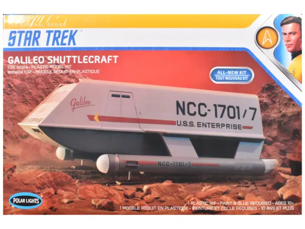 Skill 2 Model Kit Galileo Shuttlecraft "Star Trek: The Original Series" (1966-1968) TV Series 1/32 Scale Model by Polar Lights #1
