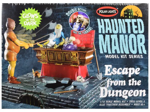 Skill 2 Model Kit Haunted Manor "Escape from the Dungeon" Diorama Set 1/12 Scale Model by Polar Lights #1