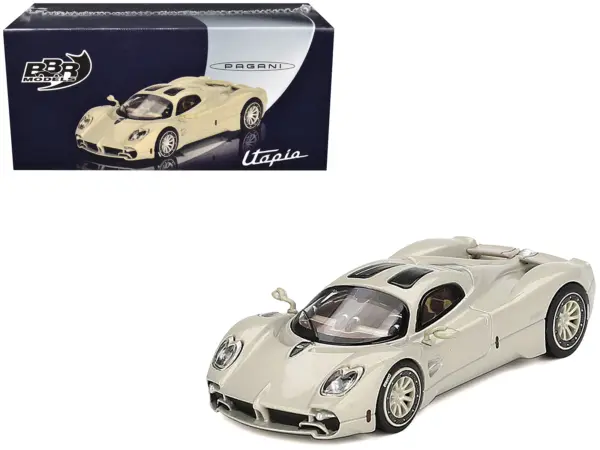 Pagani Utopia Presentation Grigio Rinascimento Silver 1/64 Diecast Model Car by BBR #1