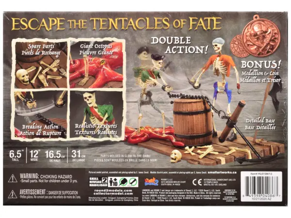 Skill 2 Model Kit Jolly Roger Series "Escape the Tentacles of Fate" Diorama Set 1/12 Scale Model by Lindberg #4
