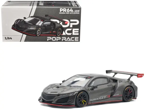 Honda NSX GT3 EVO22 Carbon Edition 1/64 Diecast Model Car by Pop Race #1