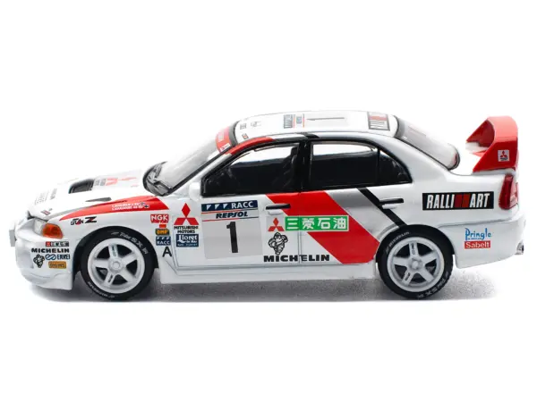 Mitsubishi Lancer Evolution IV RHD (Right Hand Drive) #1 Tommi Makinen - Seppo Harjanne Winner "Rally de Catalunya" (1997) 1/64 Diecast Model Car by Pop Race #3