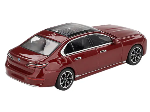 BMW i7 xDrive60 Aventurin Red Metallic Limited Edition 1/64 Diecast Model Car by Mini GT #3