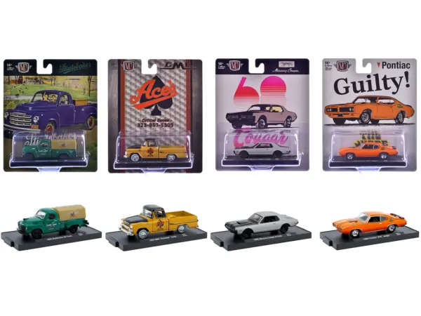 "Auto-Drivers" Set of 4 pieces in Blister Packs Release 127 Limited Edition to 7500 pieces Worldwide 1/64 Diecast Model Cars by M2 Machines #1