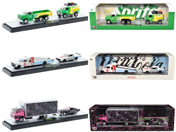 Auto Haulers "Soda" Set of 3 pieces Release 38 Limited Edition to 8000 pieces Worldwide 1/64 Diecast Models by M2 Machines #1