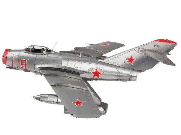 Model Kit Mikoyan-Gurevich MiG-15 Fighter Aircraft "Korean War" Soviet Air Force (Moderate Difficulty) Steel Model by Metal Earth #2