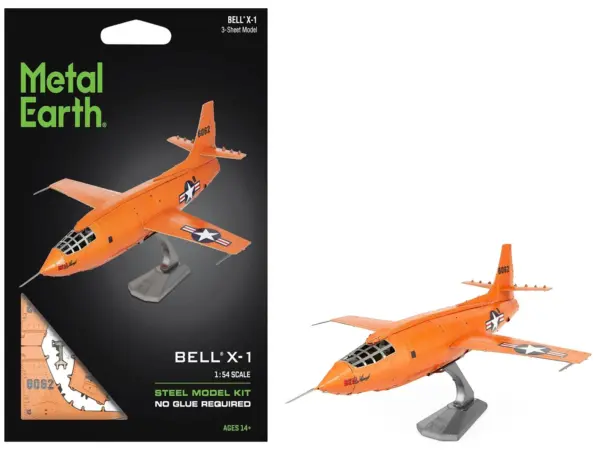 Model Kit Bell X-1 Aircraft "United States Air Force" (Moderate Difficulty) Steel Model by Metal Earth #1