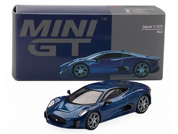 Jaguar C-X75 Blue Metallic Limited Edition 1/64 Diecast Model Car by Mini GT #4