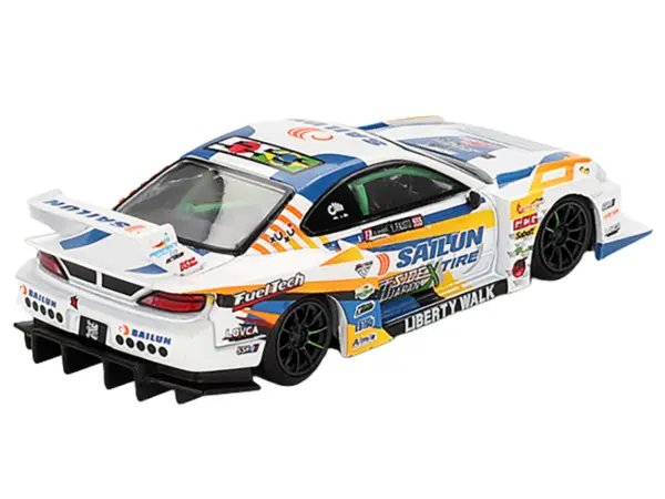 Nissan "LB-Super Silhouette" S15 SILVIA RHD (Right Hand Drive) #555 Yukio Fausto "Formula Drift Japan" (2023) Limited Edition 1/64 Diecast Model Car by Mini GT #3