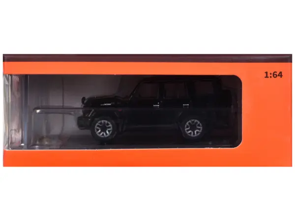 Toyota Land Cruiser (J76) RHD (Right Hand Drive) Black 1/64 Diecast Model Car by GCD #3