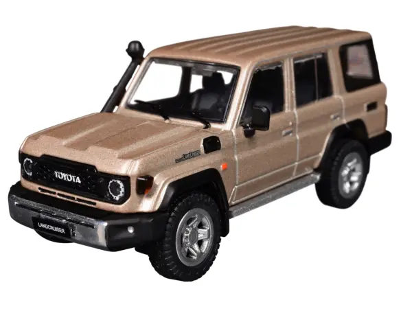 Toyota Land Cruiser (J76) Gold Metallic 1/64 Diecast Model Car by GCD #2