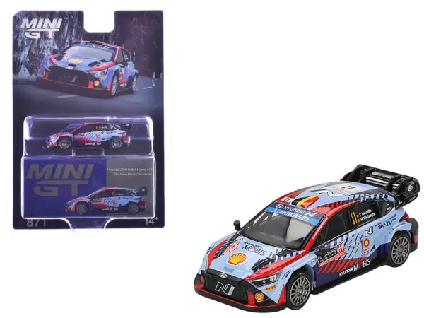 Hyundai i20 N Rally1 Hybrid #11 Thierry Neuville - Martijn Wydaeghe Winner "Rallye Monte-Carlo" (2024) Limited Edition 1/64 Diecast Model Car by Mini GT #1