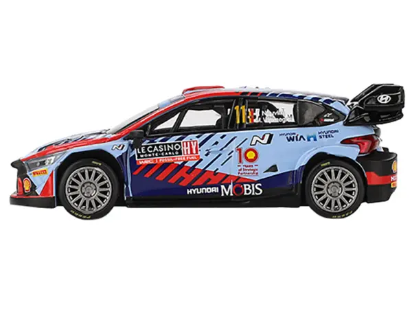 Hyundai i20 N Rally1 Hybrid #11 Thierry Neuville - Martijn Wydaeghe Winner "Rallye Monte-Carlo" (2024) Limited Edition 1/64 Diecast Model Car by Mini GT #2