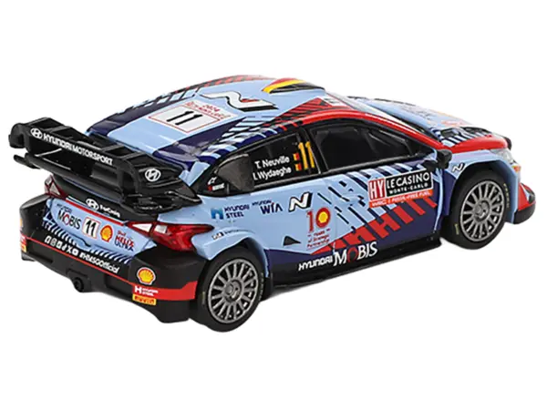 Hyundai i20 N Rally1 Hybrid #11 Thierry Neuville - Martijn Wydaeghe Winner "Rallye Monte-Carlo" (2024) Limited Edition 1/64 Diecast Model Car by Mini GT #3