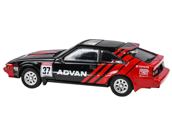 1984 Toyota Celica Supra #37 "ADVAN" Black and Red 1/64 Diecast Model Car by Paragon Models #2