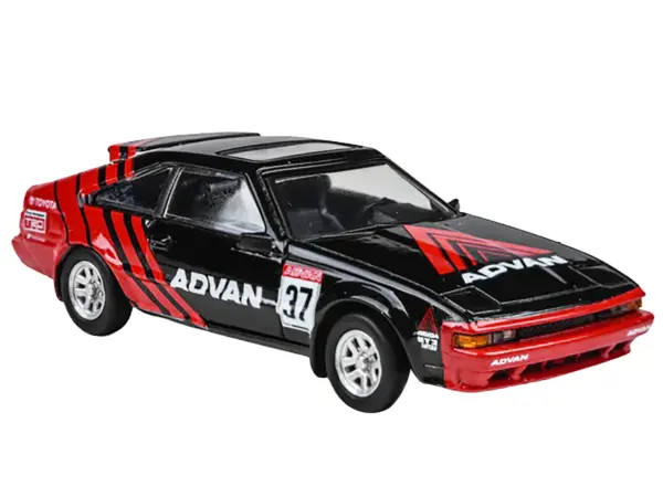 1984 Toyota Celica Supra #37 "ADVAN" Black and Red 1/64 Diecast Model Car by Paragon Models #3