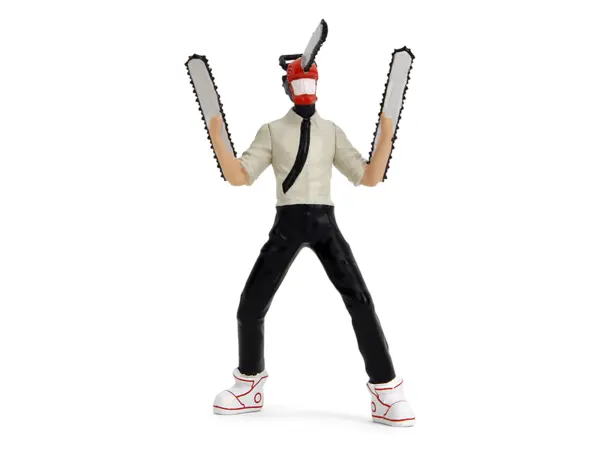 1995 Toyota Supra Orange Metallic with Graphics and Chainsaw Man Diecast Figure "Chainsaw Man" (2022) TV Series "Anime Hollywood Rides" Series 1/24 Diecast Model by Jada #5