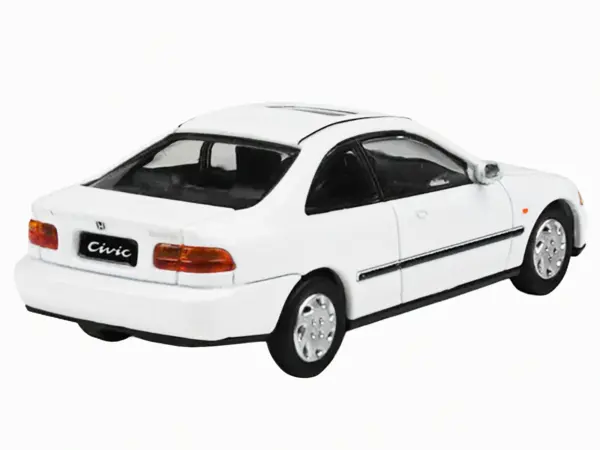 1995 Honda Civic Coupe EJ1 White with Sunroof 1/64 Diecast Model Car by Paragon Models #4