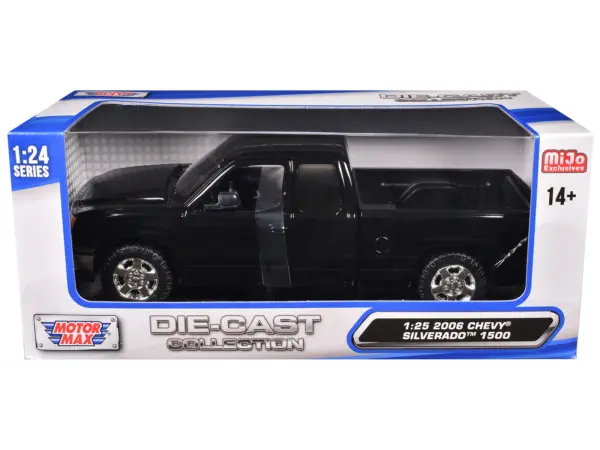 2006 Chevrolet Silverado 1500 Pickup Truck Black "Die-Cast Collection" Series 1/25 Diecast Model Car by Motormax #3