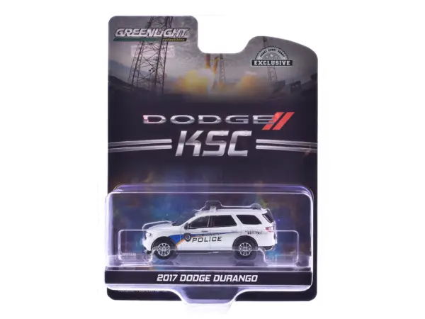 2017 Dodge Durango "Kennedy Space Center (KSC) Security Police Traffic Enforcement" White with Graphics "Hobby Exclusive" Series 1/64 Diecast Model Car by Greenlight #3
