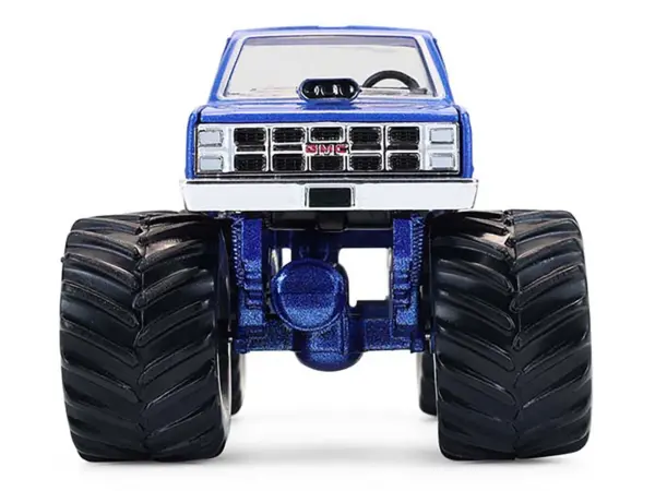 1982 GMC Sierra 2500 Monster Truck "Moonshiner!" Blue Metallic with Stripes "Kings of Crunch" Series 16 1/64 Diecast Model Car by Greenlight #4