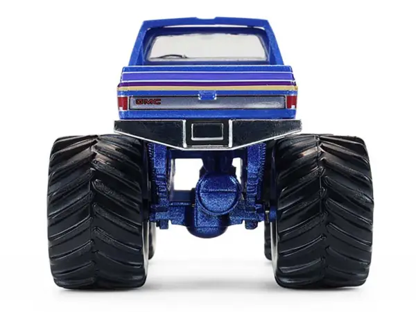 1982 GMC Sierra 2500 Monster Truck "Moonshiner!" Blue Metallic with Stripes "Kings of Crunch" Series 16 1/64 Diecast Model Car by Greenlight #5