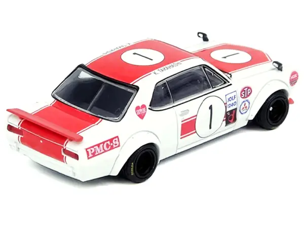 Nissan Skyline 2000 GT-R (KPGC10) #1 RHD (Right Hand Drive) Takahashi Kinimitsu "Fuji Masters 250km" (1971) 1/64 Diecast Model Car by Inno Models #2