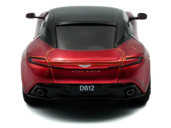 2023 Aston Martin DB12 Coupe Hyper Red Metallic with Black Top 1/43 Diecast Model Car by Solido #4