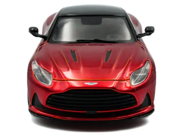 2023 Aston Martin DB12 Coupe Hyper Red Metallic with Black Top 1/43 Diecast Model Car by Solido #5