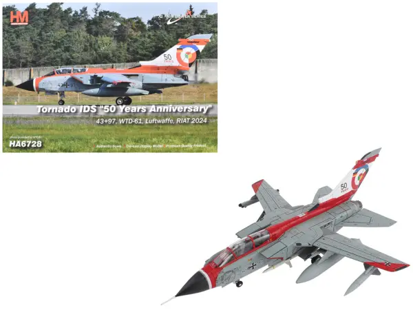 Panavia Tornado IDS Aircraft "43+97 WTD-61 50 Years Royal International Air Tattoo" (2024) German Luftwaffe "Air Power Series" 1/72 Diecast Model by Hobby Master #1