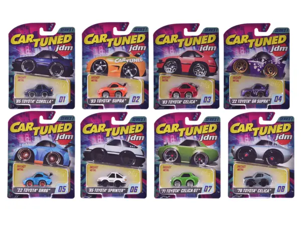 JDM Tuners Series 1 Set of 8 Pieces Diecast Model Cars by CarTuned #1
