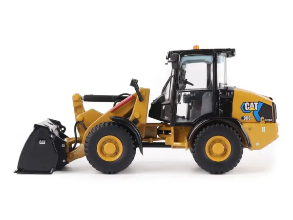 CAT Caterpillar 906 Electric Compact Wheel Loader Yellow with Operator "High Line Series" 1/50 Diecast Model by Diecast Masters #2