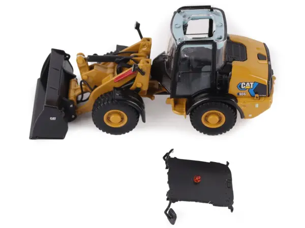 CAT Caterpillar 906 Electric Compact Wheel Loader Yellow with Operator "High Line Series" 1/50 Diecast Model by Diecast Masters #3