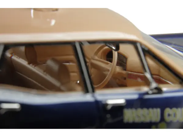 1970 Ford Country Squire Wagon Police Car "Nassau County Police Department" Blue and Tan Limited Edition to 200 pieces Worldwide 1/43 Model Car by Goldvarg Collection #2