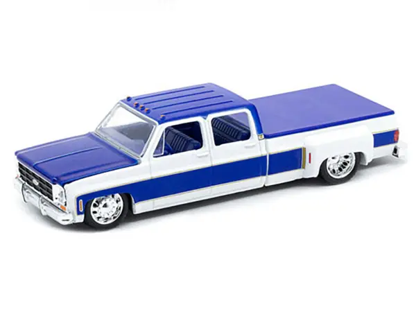 1977 Chevrolet Cheyenne Super 30 Pickup Truck White and Blue "LA" Limited Edition to 10560 pieces Worldwide 1/64 Diecast Model Car by M2 Machines #2