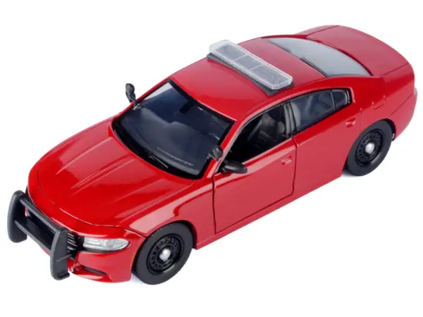 2023 Dodge Charger Pursuit Police Car Red "Law Enforcement and Public Service" Series 1/24 Diecast Model Car by Motormax #2