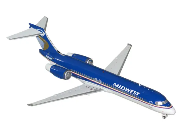 Boeing 717-200 Commercial Aircraft "Midwest Airlines" (N920ME) Blue and White "Gemini 200" Series 1/200 Diecast Model Airplane by GeminiJets #2