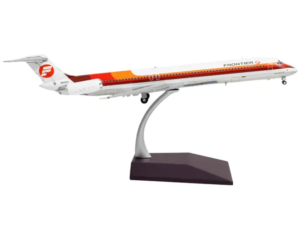 McDonnell Douglas MD-81 Commercial Aircraft "Frontier Airlines" (N859HA) White with Red and Orange Stripes "Gemini 200" Series 1/200 Diecast Model Airplane by GeminiJets #3