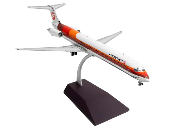 McDonnell Douglas MD-81 Commercial Aircraft "Frontier Airlines" (N859HA) White with Red and Orange Stripes "Gemini 200" Series 1/200 Diecast Model Airplane by GeminiJets #4