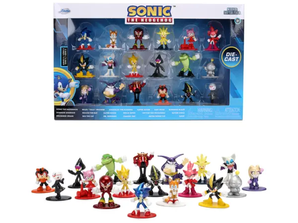 "Sonic The Hedgehog" Set of 18 Diecast Figures Wave 2 "Nano Metalfigs" Series Diecast Models by Jada #1