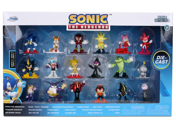 "Sonic The Hedgehog" Set of 18 Diecast Figures Wave 2 "Nano Metalfigs" Series Diecast Models by Jada #3